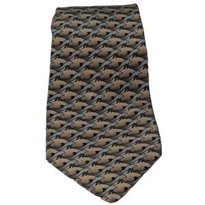 Ties to Nature ~ Dolphin Necktie Abstract Allover Print ~ Classic Fit 100% Silk